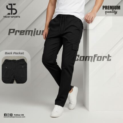 Trust Sports- MITRE 6 pocket Cargo Trouser Black.