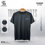 Trust sports t-shirt for men-imported fabric under amour Black.