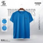 Trust sports t-shirt for men-imported fabric under amour Blue.