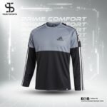 Trust sports mash chini gura fabric full sleeve T-Shirt for winter Grey.