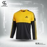 Trust sports mesh fabric full sleeve T-Shirt for winter-soft & comfortable-Yellow.