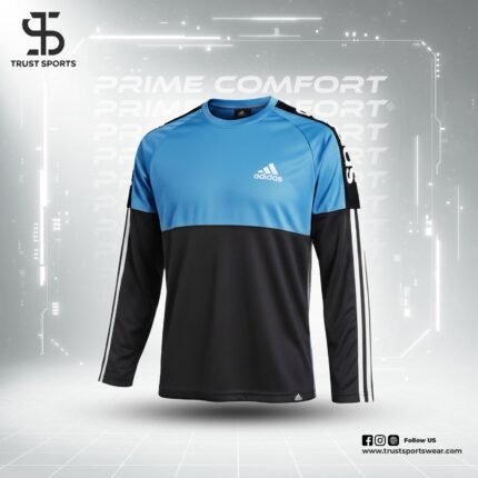 Trust sports mash chini gura fabric full sleeve T-Shirt for winter-Sky.