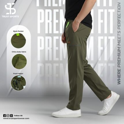 Trust sports-UP-Cargo premium China Angle Dube fabrics- Deep Olive.