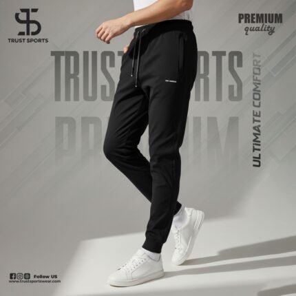 Trust sports premium Quality Tomson Joggers trouser-Black.