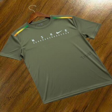 Trust sports t-shirt for men-imported fabric-olive.