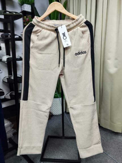 Premium Waffle Design Track Pants / Cargo Panel Joggers