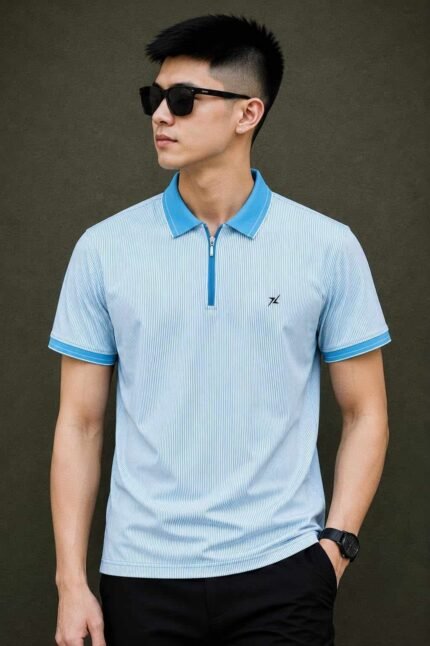 Zayham Premium Quarter-Zip Performance Polo