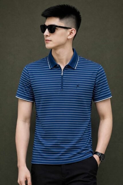 Zayham Premium Quarter-Zip Performance Polo